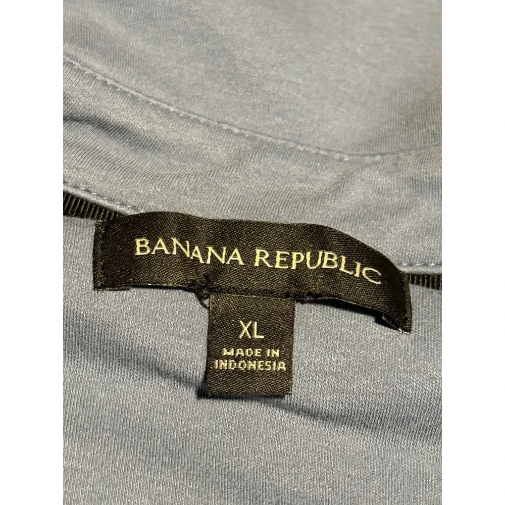 Banana Republic Men's XL Polo Shirt Slate Blue Short Sleeve‎ Cotton Golf Top